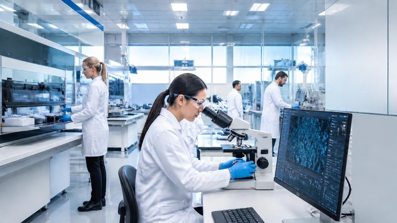 Researchers in a laboratory